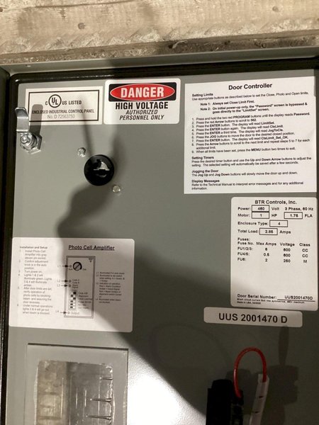 DYNACO POWER M2 7′ x 10′ Galvanized Rollup Door USED