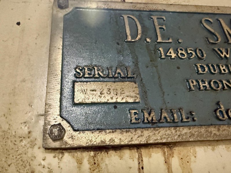 650 GPM D.E. SMITH MODEL #LVR-8725 VACUUM FILTER SYSTEM FOR GRINDING OPERATIONS, NEW 2013: YOBRO #24306