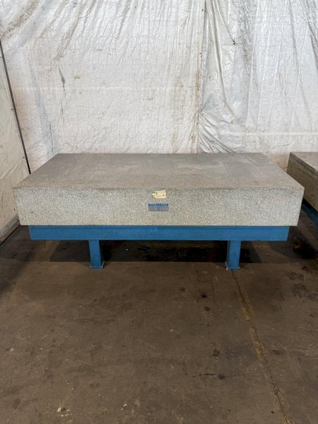 48" X 96" X 14" ROCK OF AGES GRANITE SURFACE PLATE W/ STAND. STOCK # 0756326