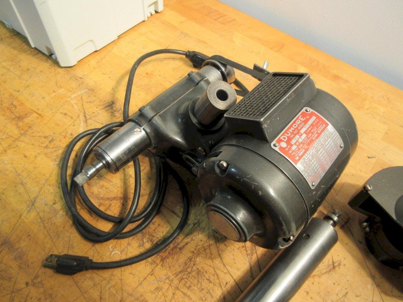 Dumore 5-021 Tool Post Grinder w/ 2 Spindle Assist. Mounted Stones- Auction Item
