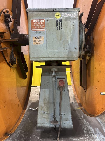 4,000 LBS x 20&quot; AMERICAN STEEL LINE MODEL #60 DOUBLE END PULL OFF UNCOILER COIL REEL: STOCK #23066