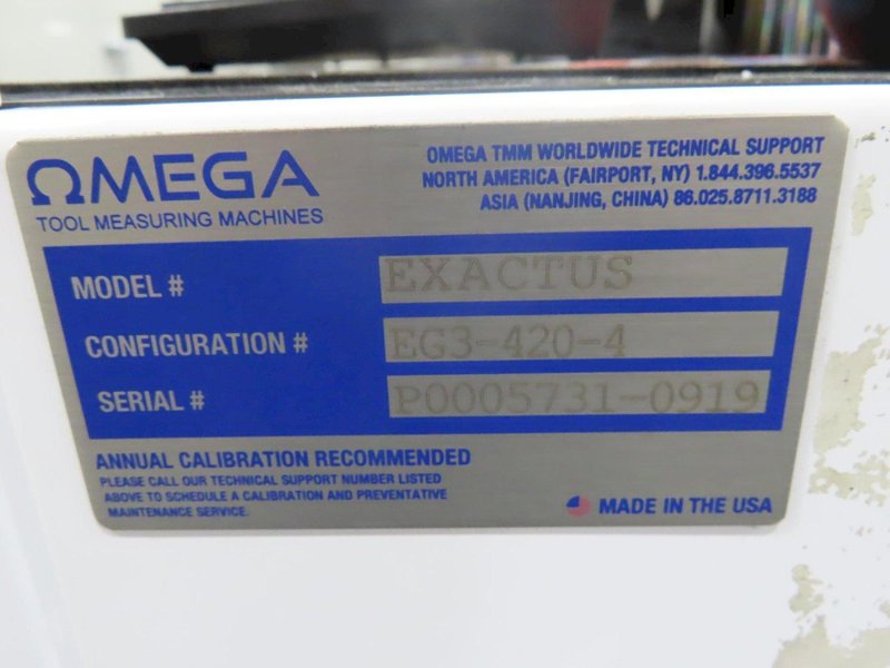 Omega Exactus Tool Setter with 50 Taper Spindle and 40 Taper Adapter Sleeve, Touch Screen Control and MORE!- Auction Item