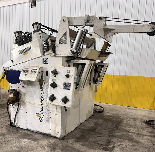 20,000 LBS X 54&quot; X .125&quot; CWP COIL SERVO FEED LINE, REEL, STRAIGHTENER, FEEDER, THREADING TABLE: STOCK #21083