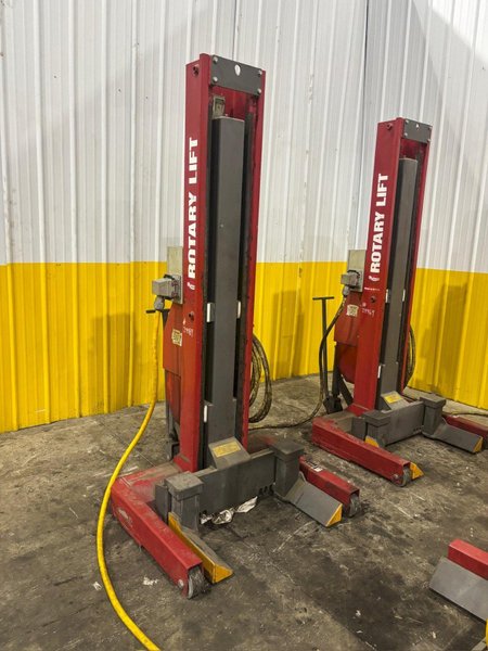 (4) 15,000 LBS ROTARY MODEL #HP415-100 HEAVY DUTY MOBILE COLUMN LIFT JACKS: YOBRO #24469