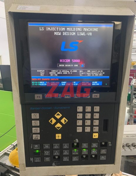 LS WL-V-150R Used Vertical Injection Molding Machine, 150 US Ton, 11.22 oz.