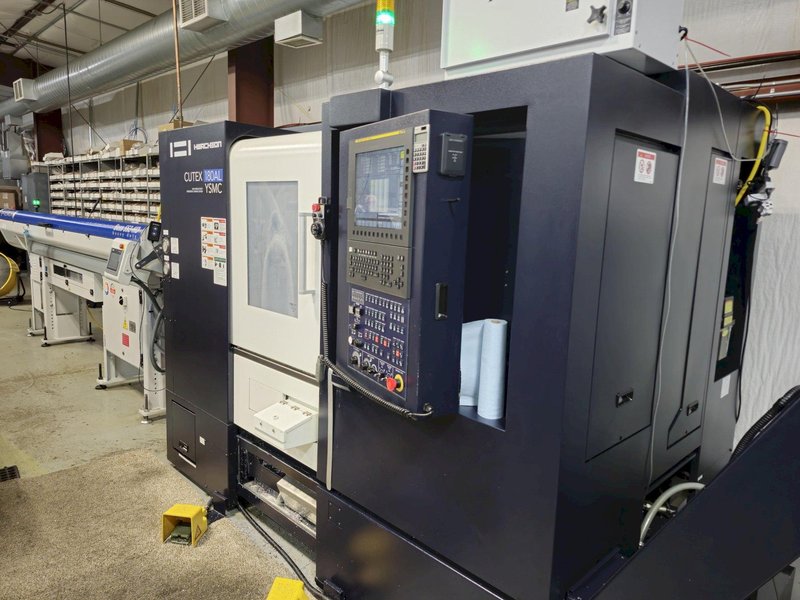 Hwacheon CUTEX-180 YSMC CNC Turning Center, 6000 RPM, Live Tooling, 3-Jaw Chuck, 12 Pos. Turret, Fanuc, Imeca Bar Feeder, New 2021