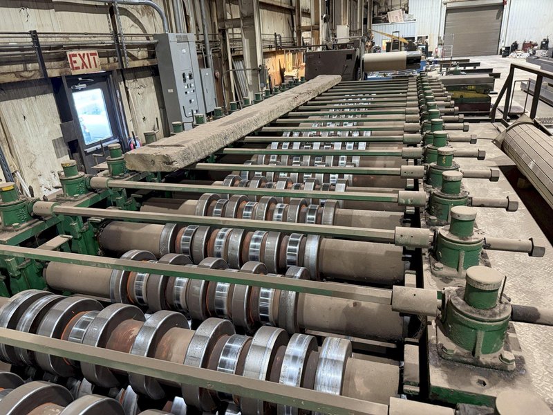 36&quot; HI-RIB (7.2 TYPE) PANEL RAFTED ROLLFORMER LINE;  INCLUDES UNCOILER, FLYING SHEAR &amp; STACKER: YOBRO #24156