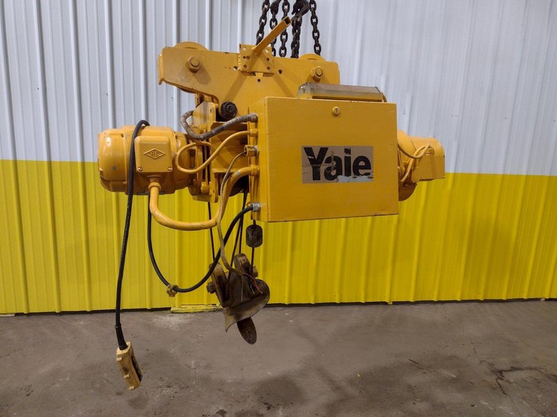 5 TON YALE MODEL #BE050X026L15S CABLE HOIST WITH POWER TROLLEY: STOCK #16589