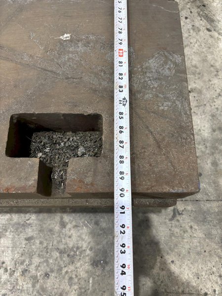 60&quot; X 90.5&quot; X 13&quot; T SLOTTED FLOOR PLATE: STOCK 11836