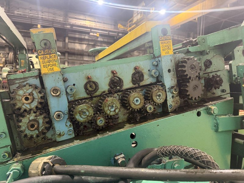 10,000 LBS X 24" X .105" ROWE ENTRY SERVO FEED LINE, COIL CAR, REEL, STRAIGHTENER, INDRAMAT SERVO FEED: YOBRO #24518