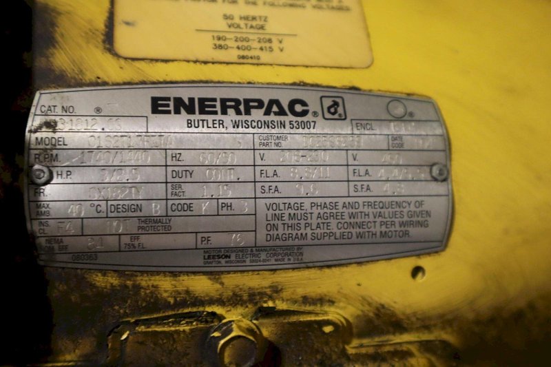 Enerpac GPER5420GFH Electric Hydraulic Pump Unit, 10,000 PSI with 5 Gallon Oil Tank- Auction Item