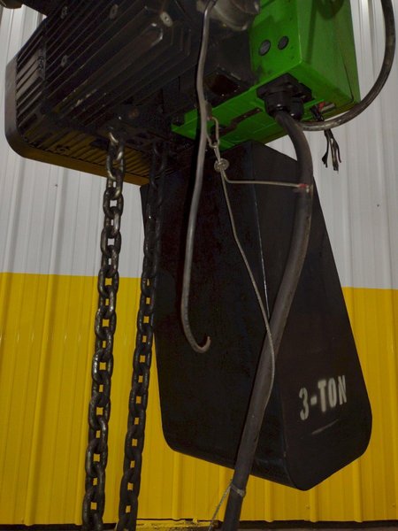 5 TON STAHL MODEL ST50 POWERED CHAIN HOIST. STOCK # 0848923