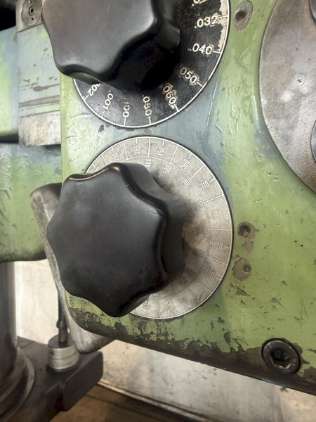 5' X 15" WEBO RADIAL ARM DRILL. STOCK # 0222126