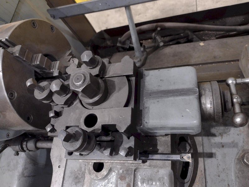 15&quot; X 32&quot; MANNAIONI MAN-AU-CYCLE THREADING LATHE, 4&quot; HOLE: STOCK #16992