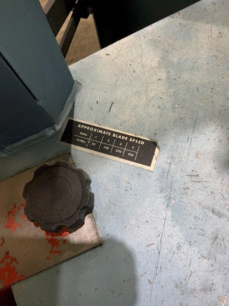 9"X 14-1/2" ROLL-IN MODEL #EF1459 VERTICAL BANDSAW: STOCK #81038