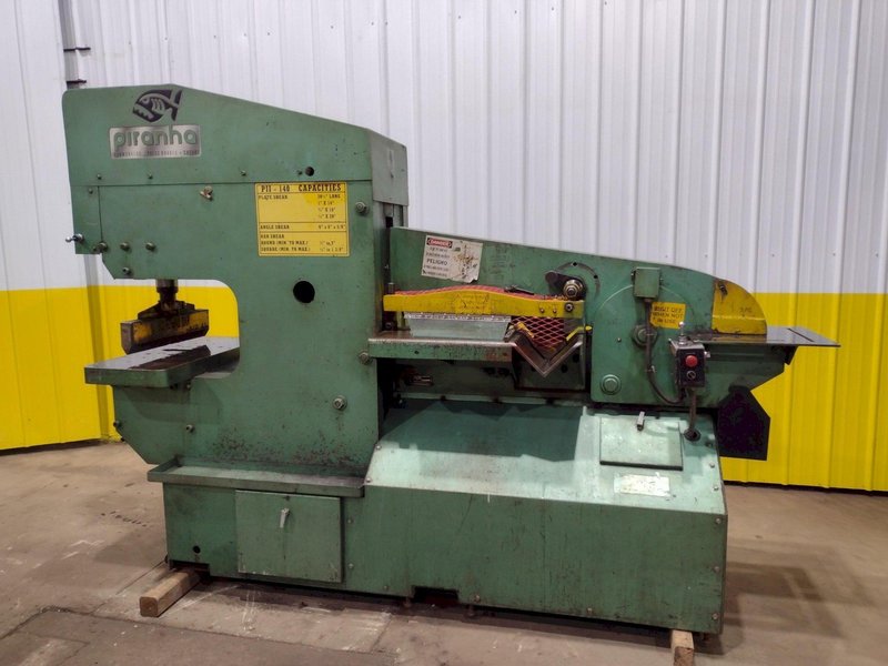 140 TON PIRANHA MODEL #PII HYDRAULIC IRONWORKER: STOCK 19838