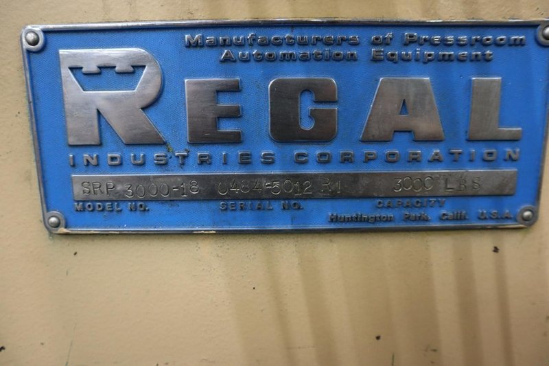 Regal SRP-3000-18 Motorized Coil Reel, 3,000 Lb Capacity, 18&quot; Max Coil Width- Auction Item