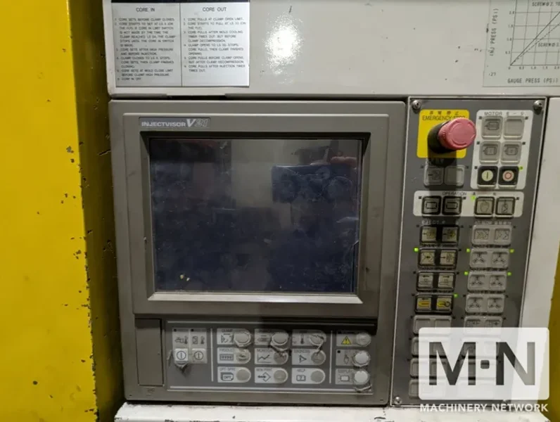 500 TON 63 OZ TOSHIBA MODEL ISGS500WV21-27B WIDE PLATEN INJECTION MOLDING MACHINE MFG 2008 LOW HOURS