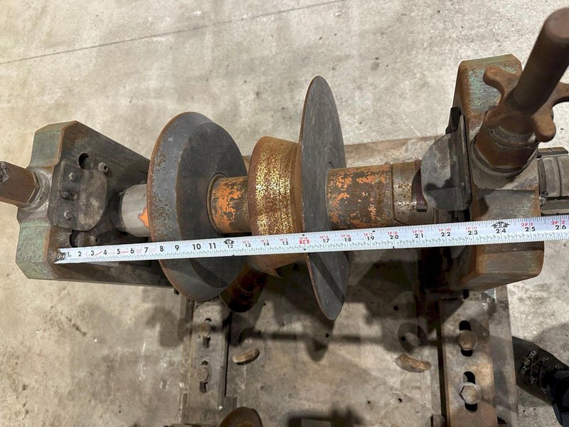 12 STAND X 3&quot; ARBOR X 20&quot; ROLLSPACE ASC RAFTED ROLLFORMER STANDS ON 3 BASES: STOCK #19936