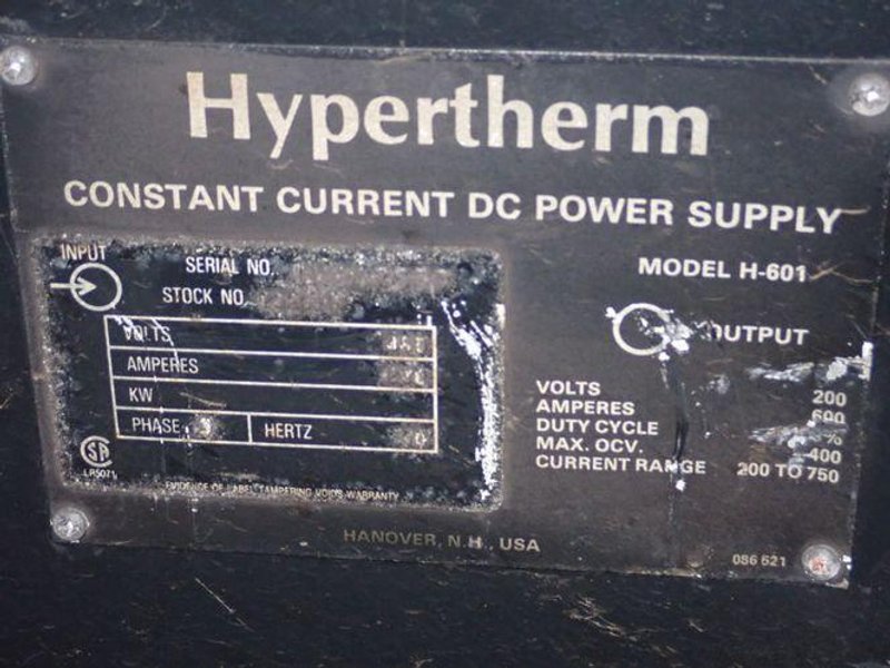 HYPERTHERM 600 AMP PLASMA CUTTER POWER SUPPLY  -  H-601