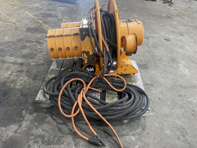 53 TON (107,500 LBS) BUSHMAN MODEL #MT420 TELESCOPING MAGNETIC SPREADER LIFTING BEAM  W/ OHIO MAGNETICS DIESEL GENERATOR: STOCK #20420