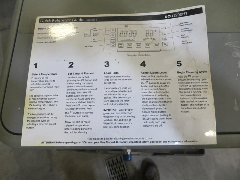 Support Cleaning Apparatus Model SCA-1200HT On Portable Cart- Auction Item