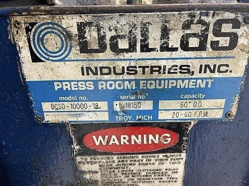 18&quot; W x 10,000 lbs x .25&quot; Dallas Coil Cradle Straightener Combination, Model DCSD-10000-18 &amp; DPS-3.5-5-18