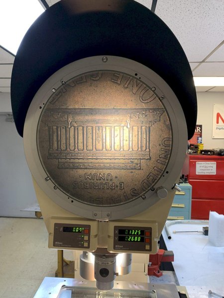 12&quot; NIKON Model V-12BDC Bench Top Vertical Beam Optical Comparator