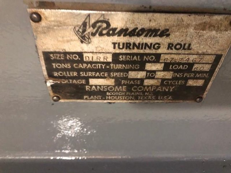 TANK TURNING ROLLS Pandjiris / Ransome Power Roll Model PR240 STOCK#2760
