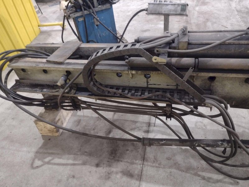 72" WIDE BEAM ENERPAC HYDRAULIC CLAMPING FIT-UP TACKING PRESS, FOR WELDING I-BEAMS: STOCK #20541