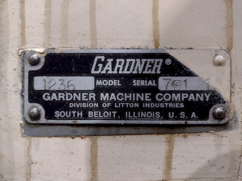 12&quot; x 36&quot; GARDNER MODEL #1236 HYDRAULIC HORIZONTAL SURFACE GRINDER: STOCK #19300