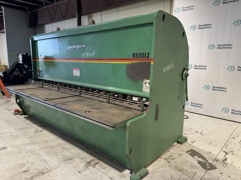 1/2″ x 12′ Accurshear 650012  Hydraulic Power Squaring Shear 2004