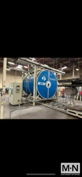 2 ARM ROTOLINE MODEL DC3.00XT ROTATIONAL MOLDING MACHINE MFG 2000