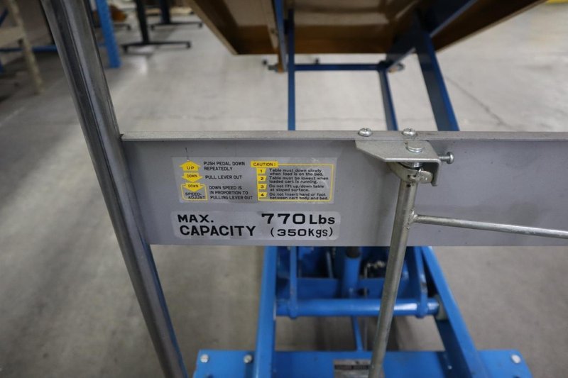 Southworth Dandy Portable Hydraulic Work Tilting Table.  Platform 23.5" x 33.5'- Auction Item