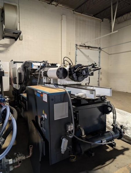 2024 Milacron Q Series 3 Injection Molding Machine | 315 Ton Servo Hydraulic | Husky Altanium Neo5  | Plastrac Blender