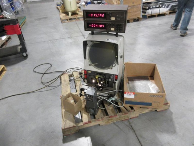 Finite 12" Optical Comparator Model 29 - QMS 2-Axis DRO- Auction Item