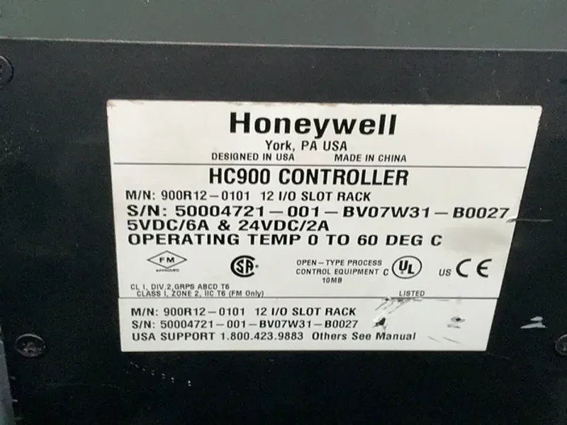 HONEYWELL 12-SLOT I/O RACK W/MODULES  -  900R12-0101