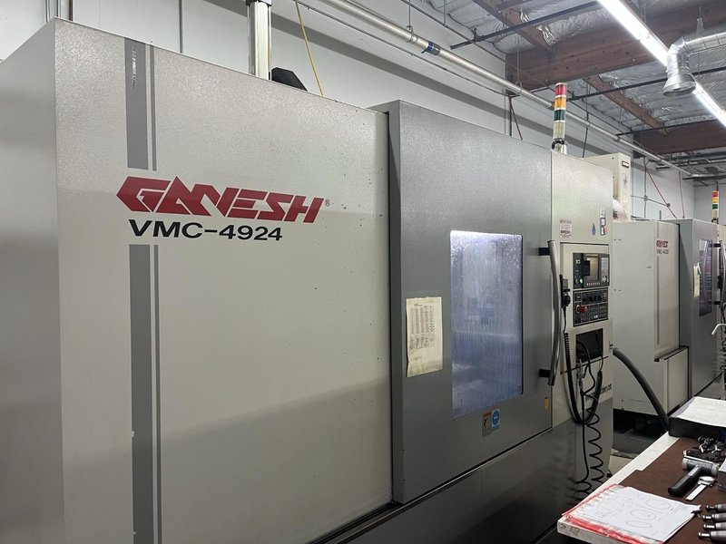 Ganesh VMC-4924 Vertical Machining Center, 2011 – 10K Spindle, 4th Axis Ready, Fanuc Oi Control