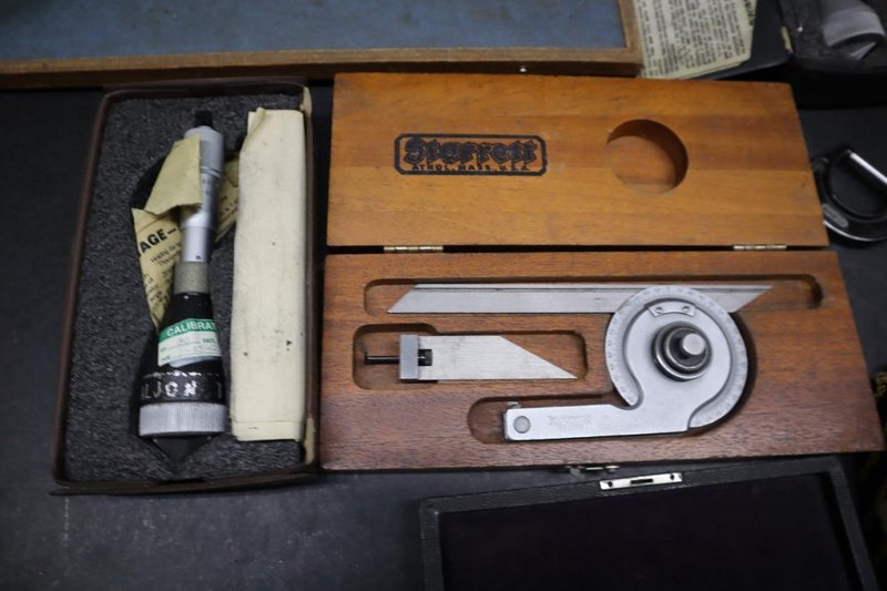 Assorted Measuring Tools, Micrometers, Chamfer Guage, Precision Protractor, Depth Mics, Bore Gauges, Thread Checkers and More- Auction Item