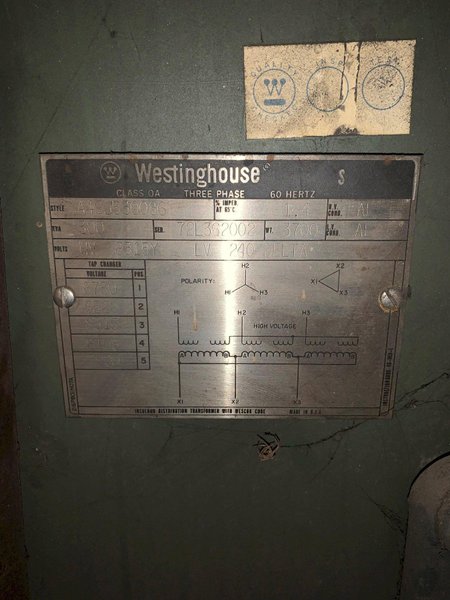 Westinghouse 300 kVA Three Phase Transformer