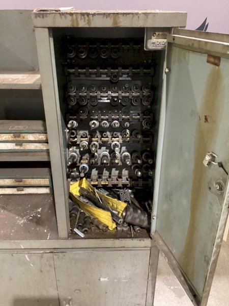 SUNNEN LN-650 MANDREL STORAGE CABINET WITH TOOLS USED