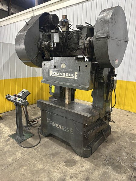 100 TON ROUSSELLE MODEL #10K60 GAP FRAME STAMPING PRESS 6&quot; STROKE: STOCK #23649