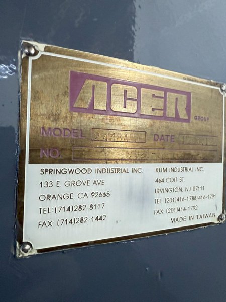 24&quot; X 48&quot; ACER HYDRAULIC GRINDER. STOCK # 1229224