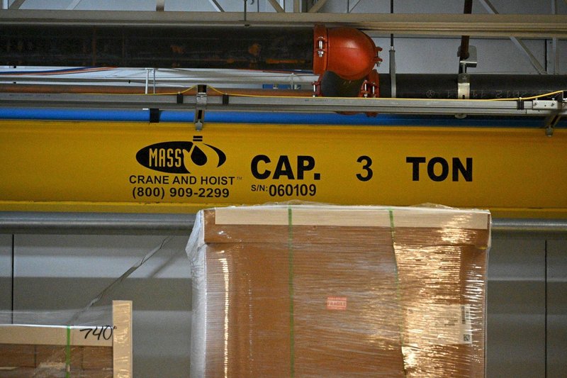 3 TON X 31' SPAN X 80' LONG X 14'  LIFT  MASS R&amp;M SINGLE GIRDER OVERHEAD CRANE SYSTEM, 2009: STOCK #23154