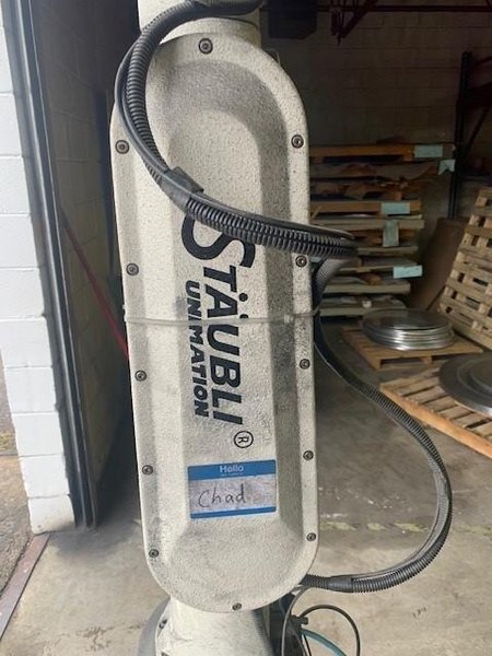 Staubli Model RX60 Robot with CS7B Control, Manufacture Date 2000 - offered as is.