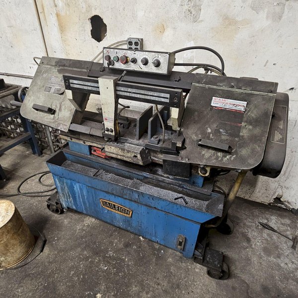 9" X 16" BAILEGH BS-916M HORIZONTAL BANDSAW. STOCK # 0560825.