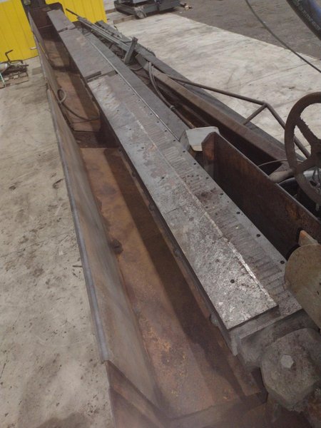 20' (240") X 8" HANCHETT MODEL #AK-240 AUTOMATIC TRAVELING HEAD KNIFE &amp; BLADE GRINDER / SHARPENER: STOCK #21143