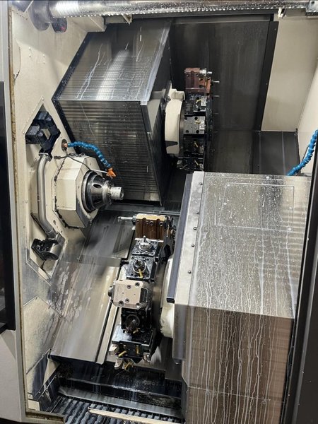 Okuma LT3000 EX Twin Star Multi Axis CNC Lathe, 2020 – Renishaw Probe, Bar Feeder, Chip Conveyor