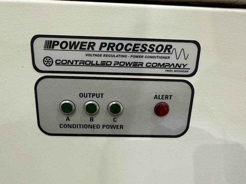 50 KVA CONTROLLED POWER COMPANY MODEL #8DNX-50K-7-A POWER VOLTAGE REGULATOR: STOCK #19845