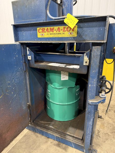 CRAM-A-LOT MODEL #DD-30 HYDRAULIC VERTICAL BALER / DRUM CRUSHER: YOBRO #24723